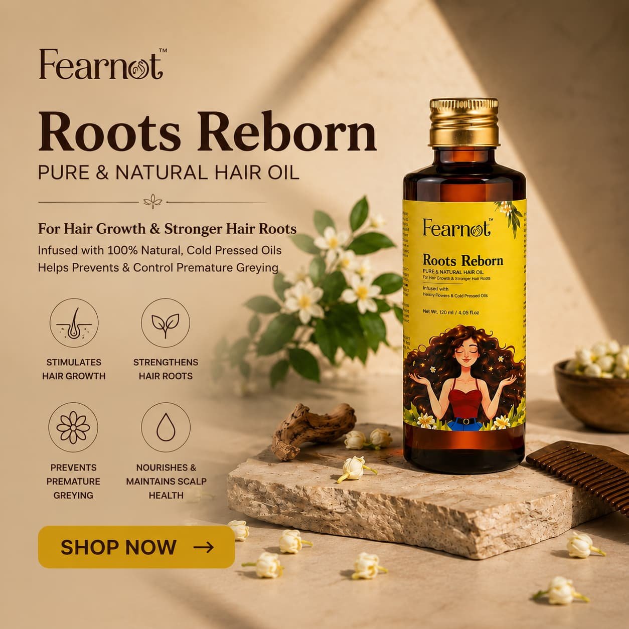 Natural hair care with botanical elegance 1080px