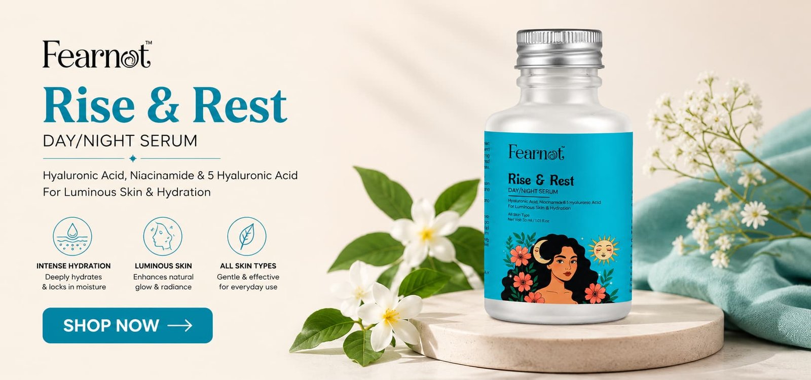 Rise & Rest skincare serum